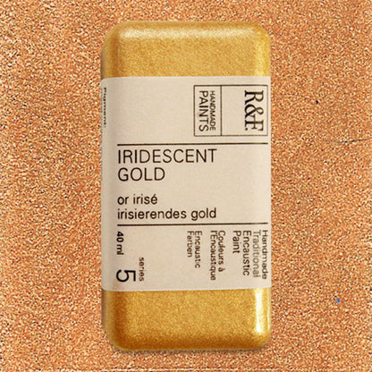 R&F Encaustic Paint - Iridescent Gold, 40 ml