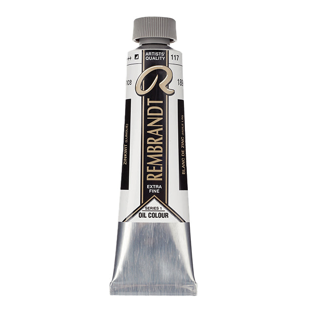 Rembrandt Artists' Oil Color, Zinc White Linseed, 40 ml.