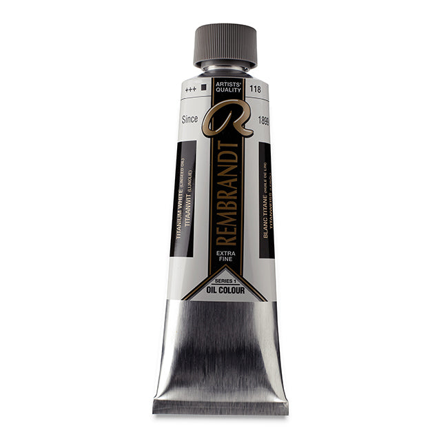 Rembrandt Artists' Oil Color, Titanium White (Linseed), 150 ml.