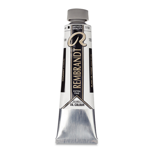 Rembrandt Artists' Oil Color, Titanium White Linseed, 40 ml.