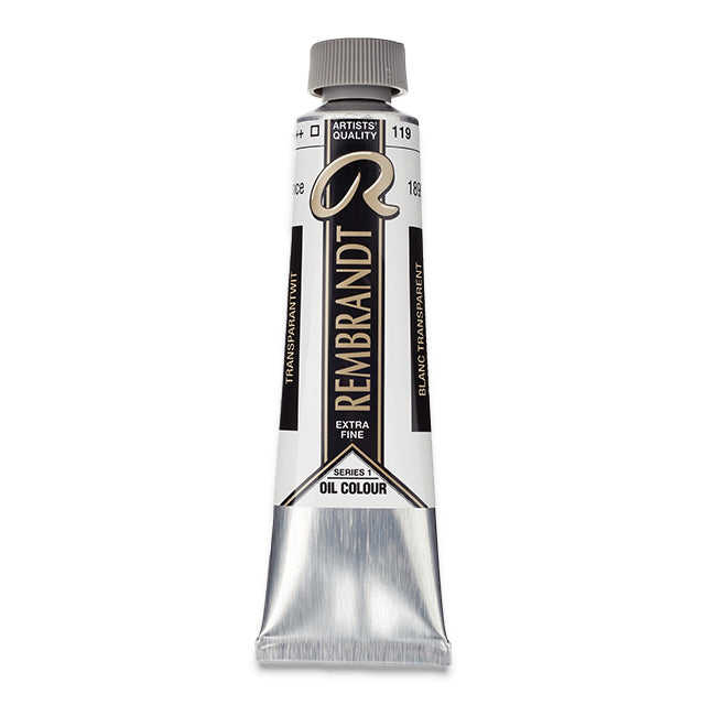 Rembrandt Artists' Oil Color, Transparent White, 40 ml.