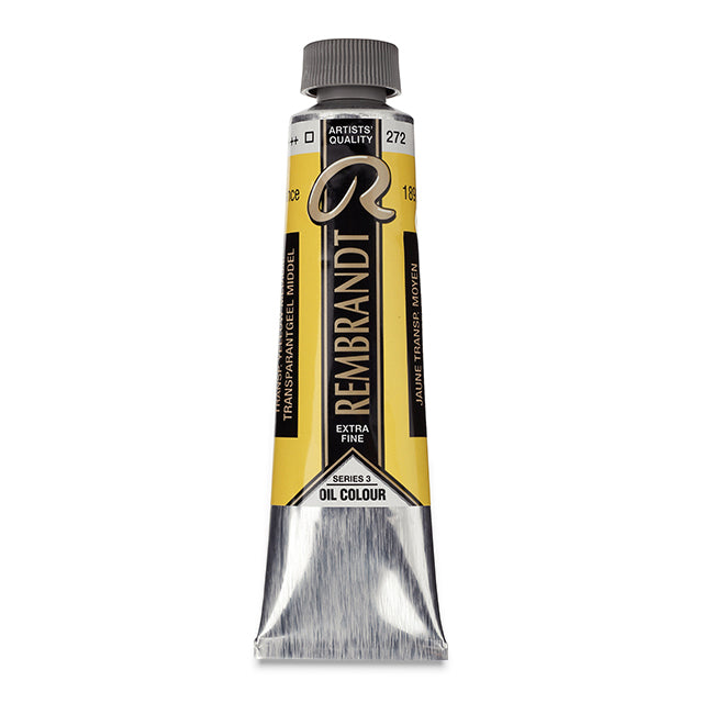 Rembrandt Artists' Oil Color, Transparent Yellow Medium, 40 ml.