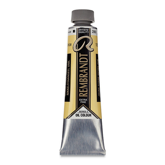 Rembrandt Artists' Oil Color, Nickel Titanate Yellow Deep, 40 ml.