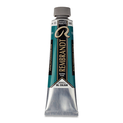 Rembrandt Artists' Oil Color, Phthalo Turquoise Blue, 40 ml.