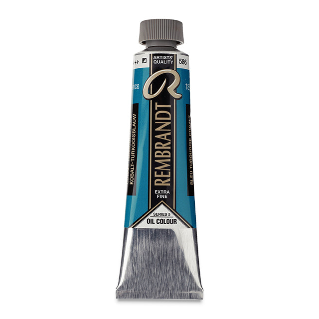 Rembrandt Artists' Oil Color, Cobalt Turquoise Blue, 40 ml.