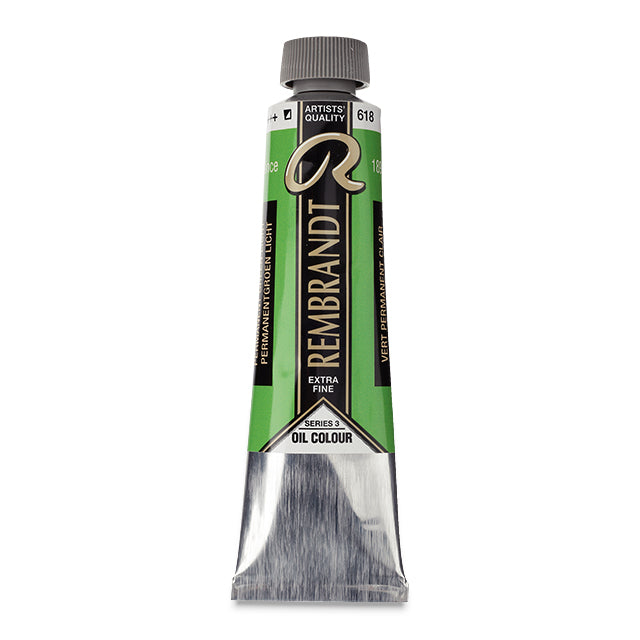 Rembrandt Artists' Oil Color, Permanent Green Light, 40 ml.