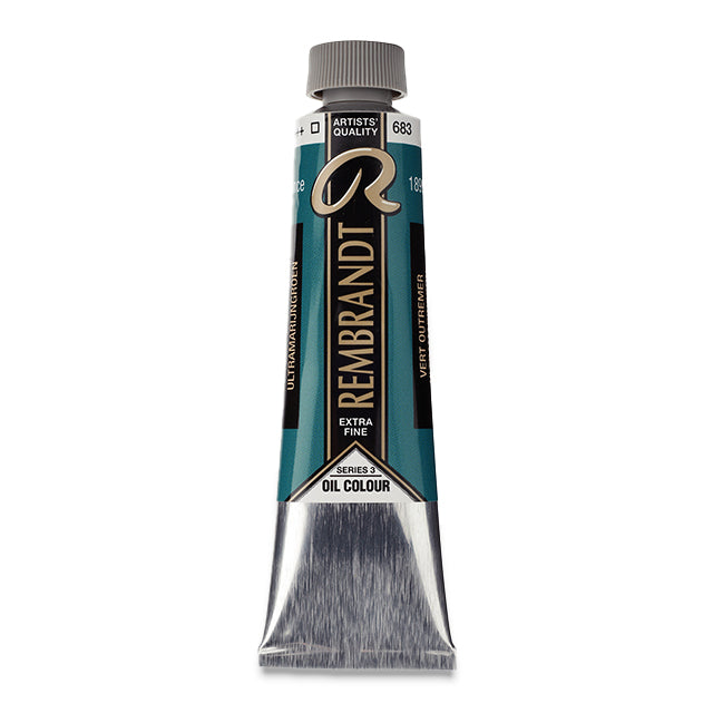 Rembrandt Artists' Oil Color, Ultramarine Green, 40 ml.