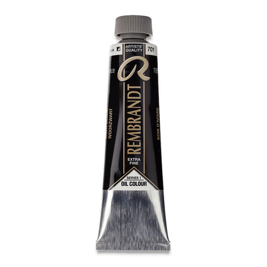 Rembrandt Artists' Oil Color, Ivory Black, 40 ml.