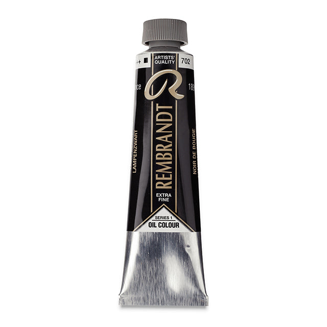 Rembrandt Artists' Oil Color, Lamp Black, 40 ml.