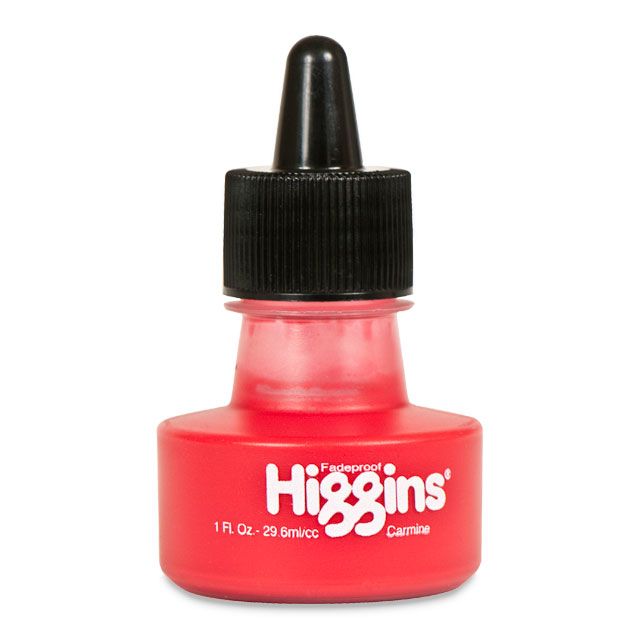 Drawing Ink, Carmine, 1 oz. Bottle