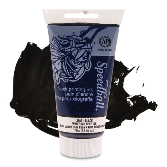 Block Printing Ink, Black, 2-1/2 oz. tube