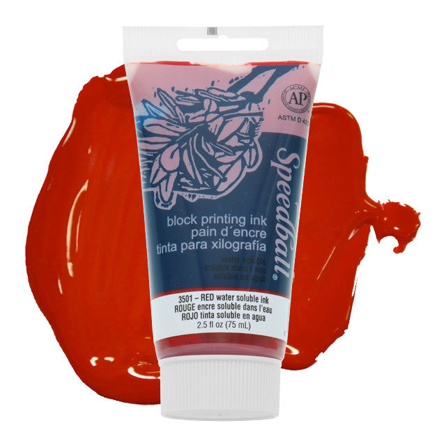 Block Printing Ink, Red, 2-1/2 oz. tube