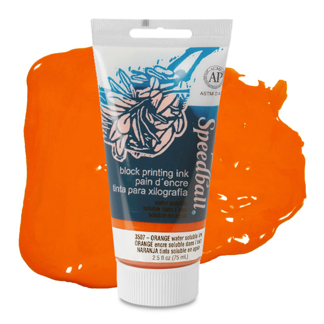 Block Printing Ink, Orange, 2-1/2 oz. tube