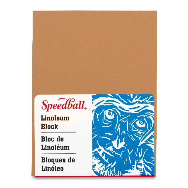 Speedball Mounted Linoleum Printing Block - 3" x 4"