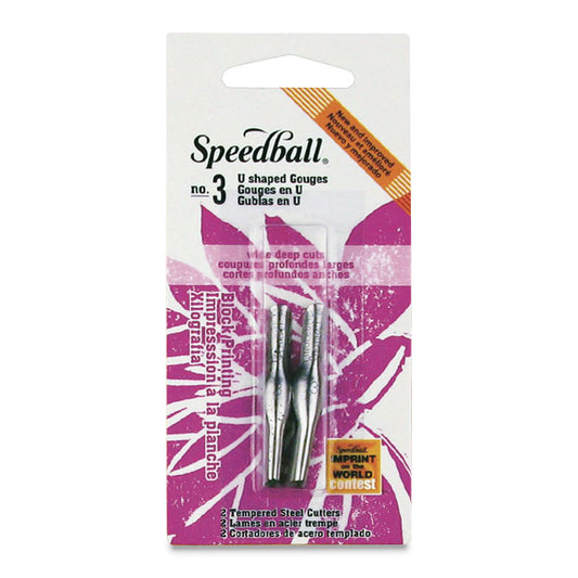 Speedball Linoleum Cutter - No. 3 Small U Gouge, 2 Pack