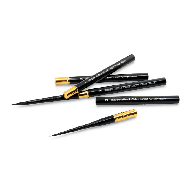 Black Velvet Voyage Travel Brush Set of 4