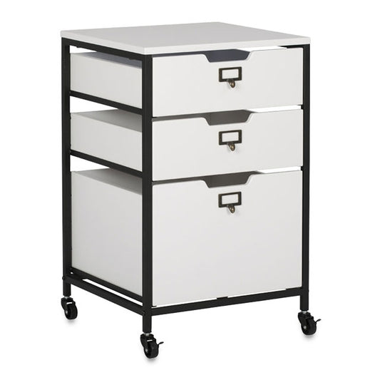 Mobile Storage Cart, 3-Drawer