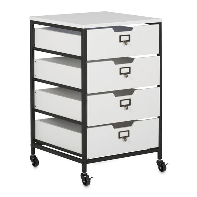 Mobile Storage Cart, 4-Drawer