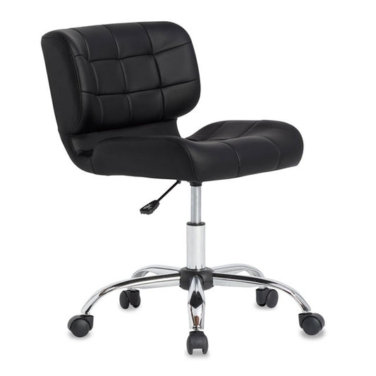 Crest Desk Chair, Black & Chrome