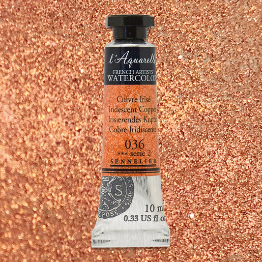 Sennelier French Artists' Watercolor - Iridescent Copper, 10 ml