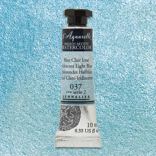 Sennelier French Artists' Watercolor - Iridescent Light Blue, 10 ml