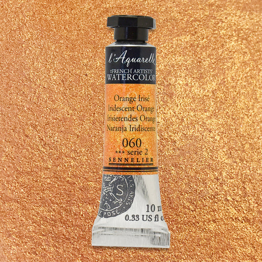 Sennelier French Artists' Watercolor - Iridescent Orange, 10 ml