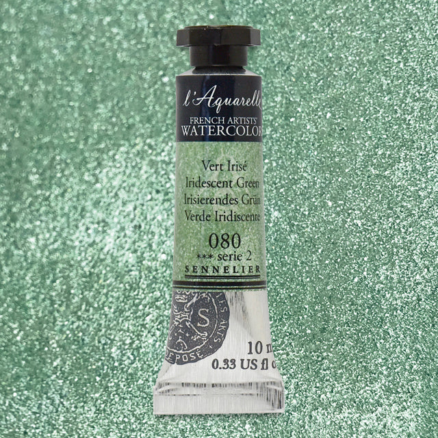 Sennelier French Artists' Watercolor - Iridescent Green, 10 ml