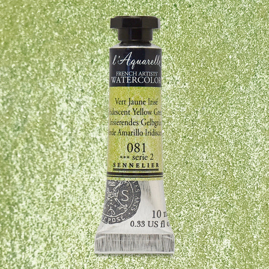 Sennelier French Artists' Watercolor - Iridescent Yellow Green, 10 ml