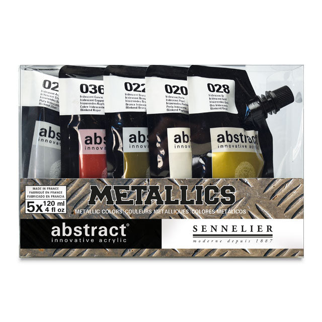 Abstract Acrylic Metallic 5 Color Set