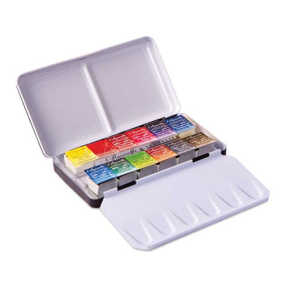 Sennelier French Artists' Watercolor Half Pan Metal Pocket Box, Set of 12 