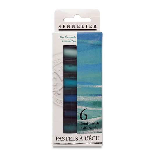 Soft Pastel Set of 6 - Emerald Sea, Half-Sticks