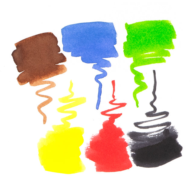 Trendy Colors Swatches and Single Ink Brush