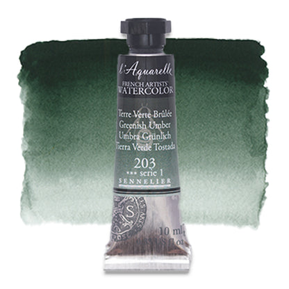 Sennelier French Artists' Watercolor, Greenish Umber, 10 ml.