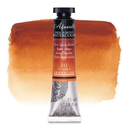 Artists' Watercolor, Burnt Sienna, 21 ml.