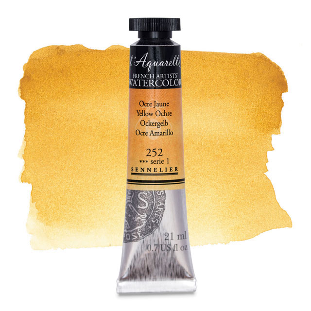 Artists' Watercolor, Yellow Ochre, 21 ml.