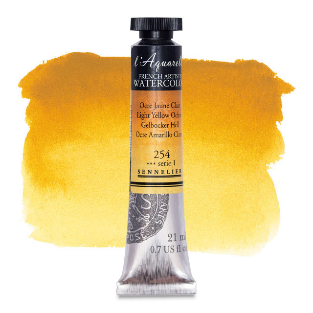 Artists' Watercolor, Light Yellow Ochre, 21 ml.