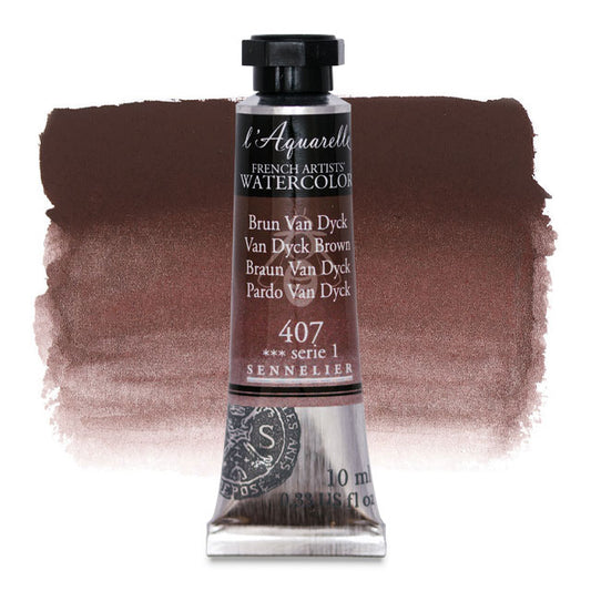 Artists' Watercolor, Van Dyck Brown, 10 ml.