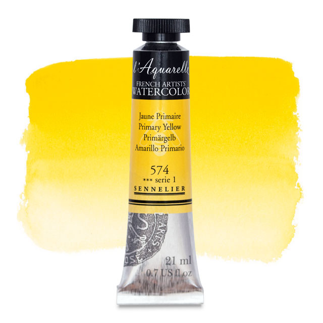 Artists' Watercolor, Primary Yellow, 21 ml.