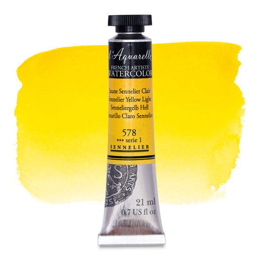 Artists' Watercolor, Sennelier Yellow Light, 21 ml.