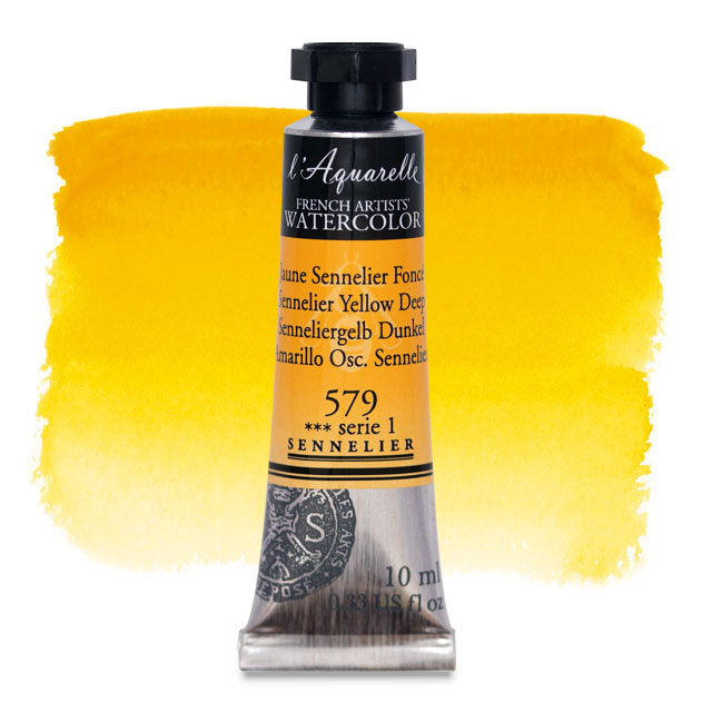 Artists' Watercolor, Sennelier Yellow Deep, 10 ml.