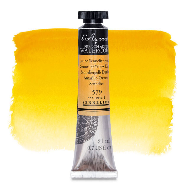 Artists' Watercolor, Sennelier Yellow Deep, 21 ml.