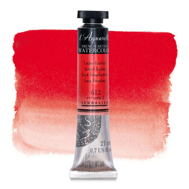 Artists' Watercolor, Scarlet Laquer, 21 ml.