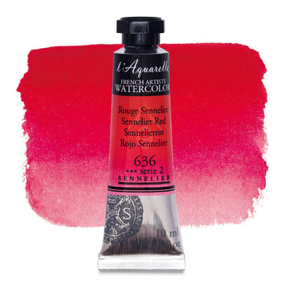 Artists' Watercolor, Sennelier Red, 10 ml.