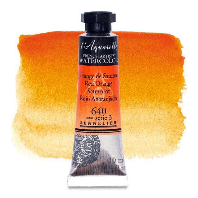 Artists' Watercolor, Red Orange, 10 ml.