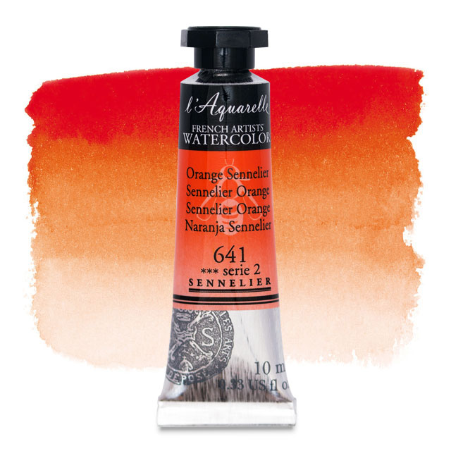 Artists' Watercolor, Sennelier Orange, 10 ml.