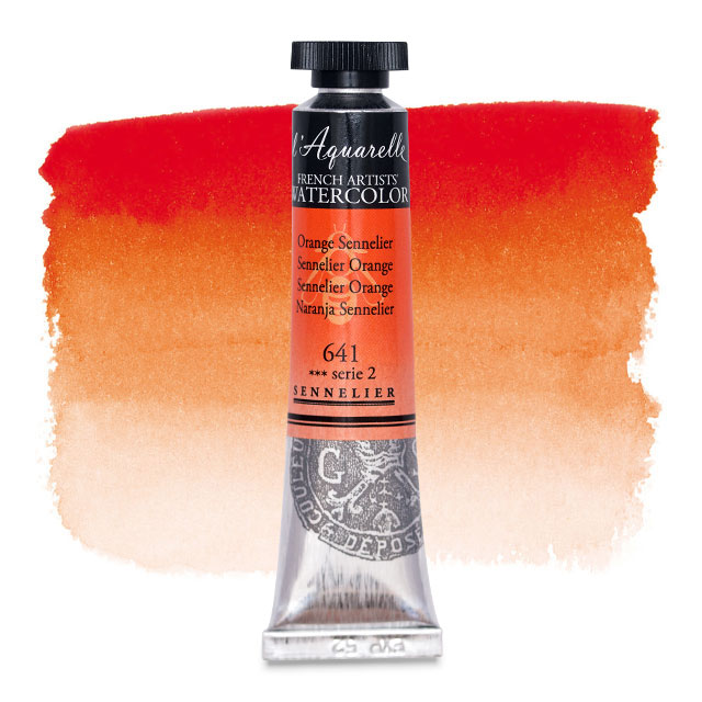 Artists' Watercolor, Sennelier Orange, 21 ml.