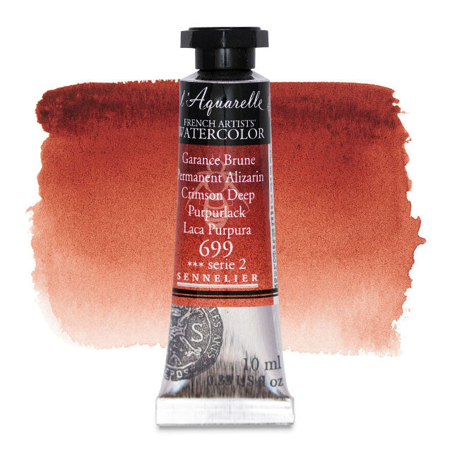 Artists' Watercolor, Permanent Alizarin Crimson Deep, 10 ml.