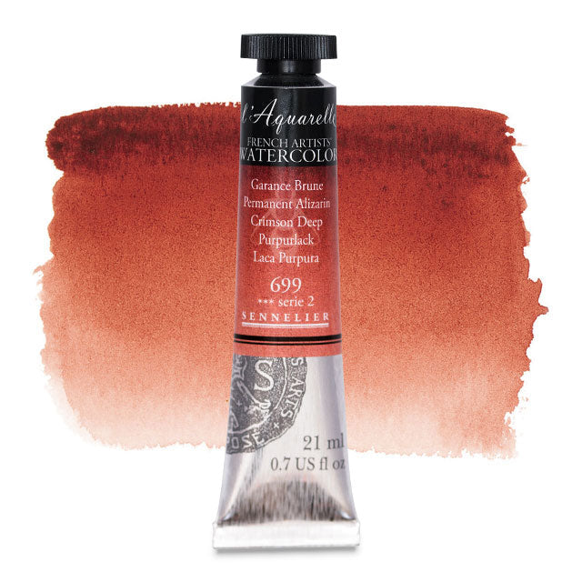 Artists' Watercolor, Permanent Alizarin Crimson Deep, 21 ml.