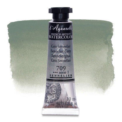 Artists' Watercolor, Sennelier Grey, 10 ml.