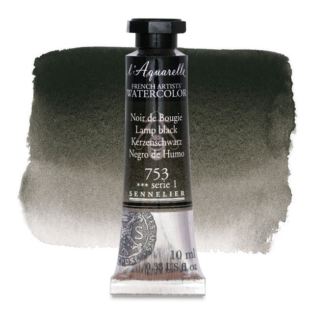 Artists' Watercolor, Lamp Black, 10 ml.